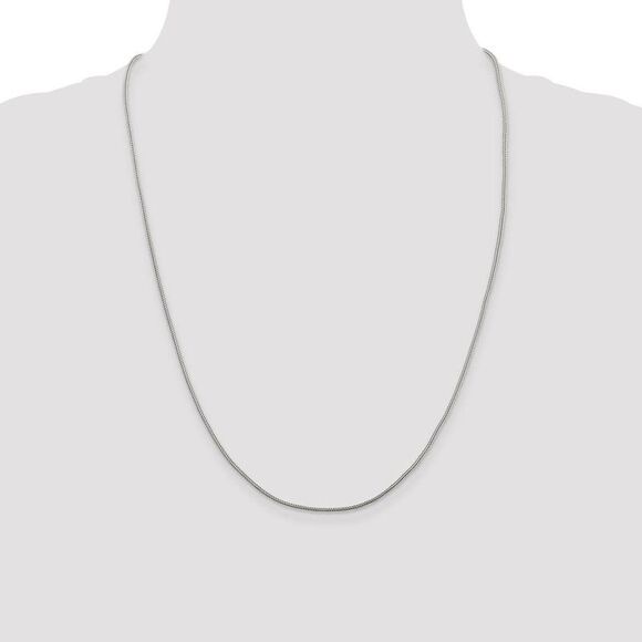 Sterling Silver U. of Wisconsin Medium Badger Necklace - 24 Inch